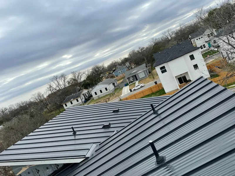 Standing seam metal roof panels with vents for Skylight Repair in Mineral Wells